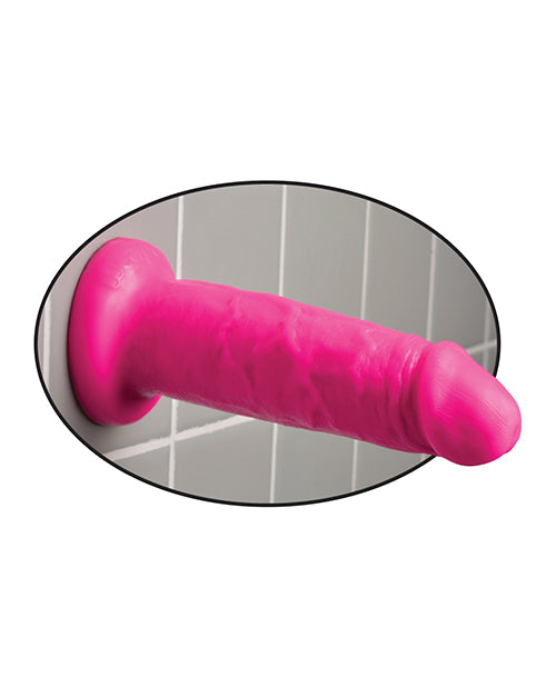 Grand gode Dillio de 15 cm | Gode rose et épais | Grand gode | Gode à ventouse