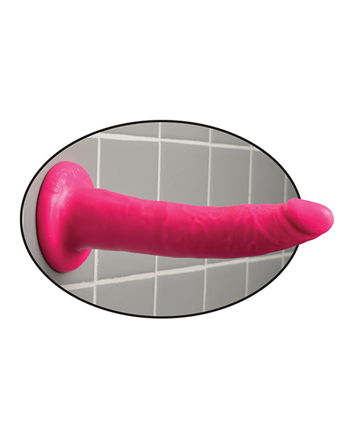 Dillio 7" Godemichet Rose Fin et Élancé | Godemichet à Ventouse | Grand Godemichet