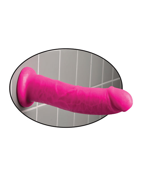 Dillio Gros gode 20 cm | Godemichet à enfiler rose souple compatible | Gode ventouse réaliste