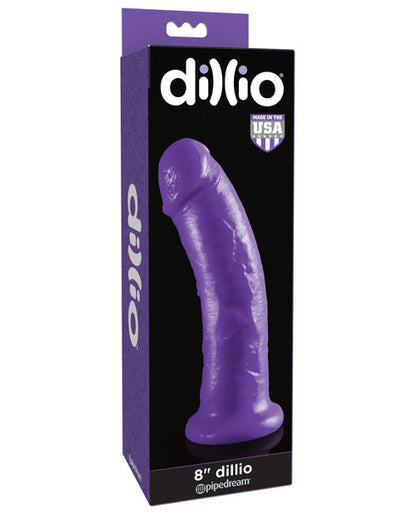 Dillio Grand Godemichet 20 cm | Godemichet Réaliste Violet | Godemichet à Ventouse | Grand Godemichet