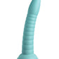 Grand gode en platine Dillio | Grand gode de 17,8 cm | Gode en silicone Wild Thing | Gode ventouse sarcelle