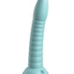 Grand gode en platine Dillio | Grand gode de 17,8 cm | Gode en silicone Wild Thing | Gode ventouse sarcelle