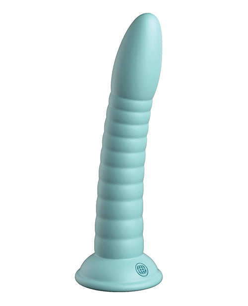 Grand gode en platine Dillio | Grand gode de 17,8 cm | Gode en silicone Wild Thing | Gode ventouse sarcelle