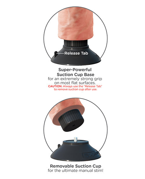 King Cock Dildo grande de 20 cm | Dildo vibrador | Dildo con ventosa de carne | Dildo grande
