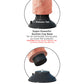 Grand gode de 20 cm "King Cock" | Godet vibrant avec testicules | Godet à ventouse effet chair | Grand gode