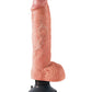 King Cock 25 cm Pene y Testículos Vibradores - Carne
