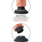 King Cock Gros gode 25 cm | Godemichet vibrant couleur chair avec testicules | Godemichet à ventouse | Grand gode