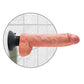 King Cock Gros gode 25 cm | Godemichet vibrant couleur chair avec testicules | Godemichet à ventouse | Grand gode