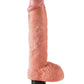 King Cock Gros gode 25 cm | Godemichet vibrant couleur chair avec testicules | Godemichet à ventouse | Grand gode