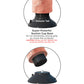 King Cock 25 cm Pene y Testículos Vibradores - Carne