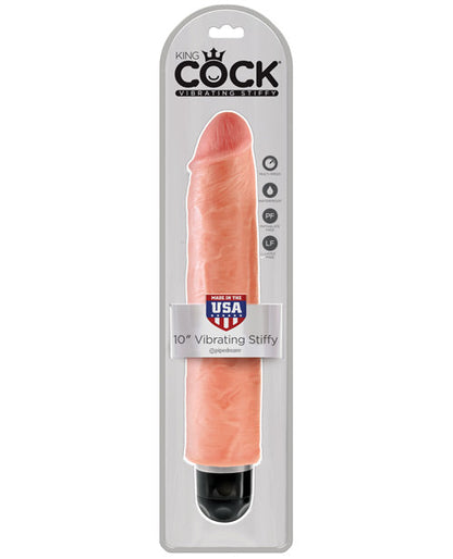Dildo vibrador rígido King Cock de 25 cm - Color carne