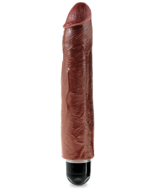 King Cock Vibrador Rígido de 10" - Marrón