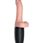 Pene de triple amenaza King Cock Plus con función de empuje, calentamiento y vibración de 16,5 cm