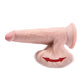 Dildo con ventosa King Cock Plus | Dildo grande de 7" de triple densidad color marfil con testículos oscilantes