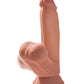 King Cock Plus Gros Godemichet de 17,8 cm | Godemichet Réaliste à Triple Densité | Godemichet Balancier avec Couilles Tan Grande Taille