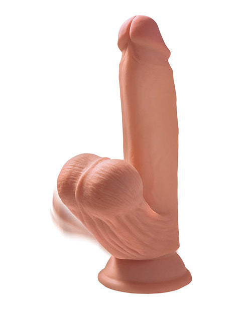 King Cock Plus Gros Godemichet de 17,8 cm | Godemichet Réaliste à Triple Densité | Godemichet Balancier avec Couilles Tan Grande Taille