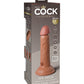 King Cock Elite Pene Vibrador de Doble Densidad de Silicona de 6" - Color Piel