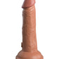 King Cock Elite Pene Vibrador de Doble Densidad de Silicona de 6" - Color Piel