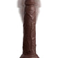 King Cock Elite Pene Vibrador de Silicona de Doble Densidad de 23 cm con Control Remoto - Marrón