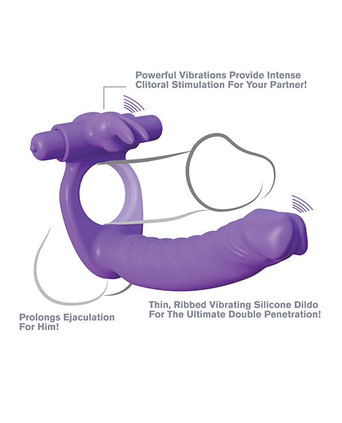 Fantasy C-Ringz Anneaux péniens doubles en silicone Rabbit - Violet
