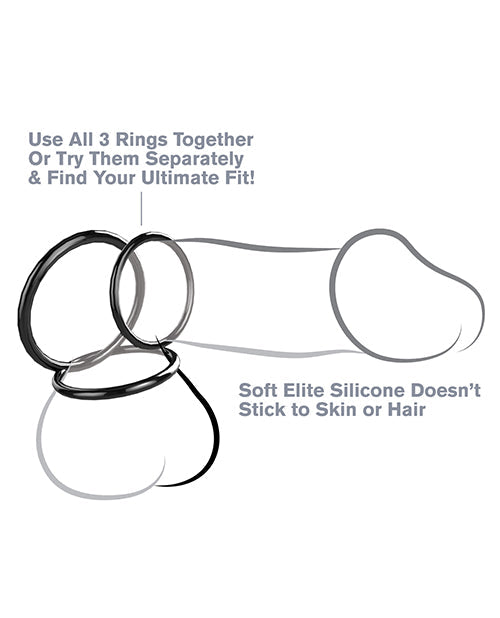 Fantasy C-Ringz Ensemble de 3 anneaux en silicone pour l'endurance