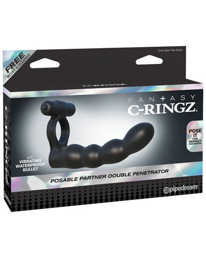 Fantasy C-Ringz Double Pénétrateur Partenaire Articulé - Noir