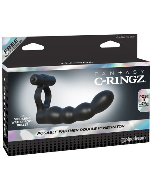 Fantasy C-Ringz Double Pénétrateur Partenaire Articulé - Noir