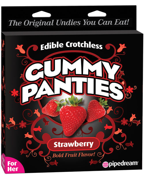 Pantaleta de goma sin entrepierna comestible - Fresa