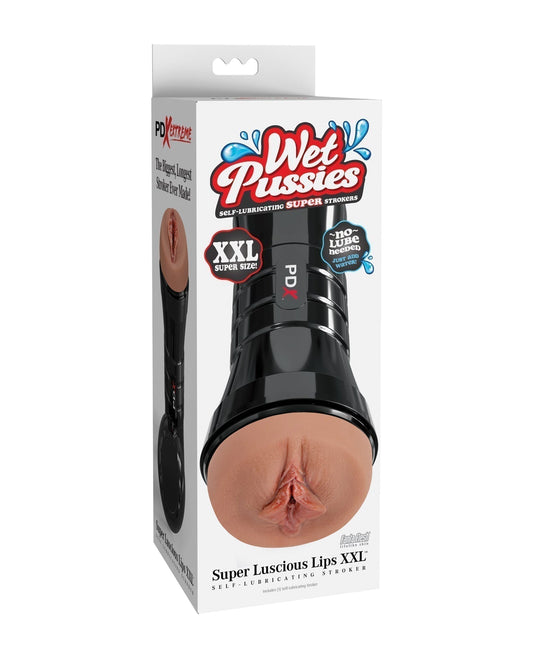 PDX Extreme Chatte Mouillée Lèvres Super Suculentes XXL Masturbateur – Marron