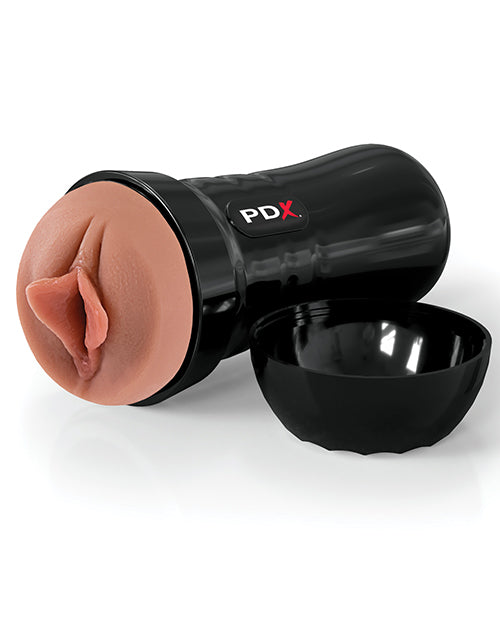 PDX Vagins Humides Extrêmes Super Lèvres Pulpeuses Stroker - Marron