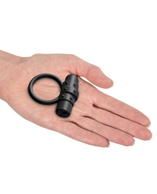Anneau pénien vibrant en silicone Sir Richards - Noir