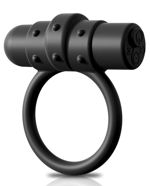 Anneau pénien vibrant en silicone Sir Richards - Noir