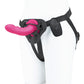 Pegasus Clavija ondulada recargable de 6" con arnés ajustable y control remoto - Rosa