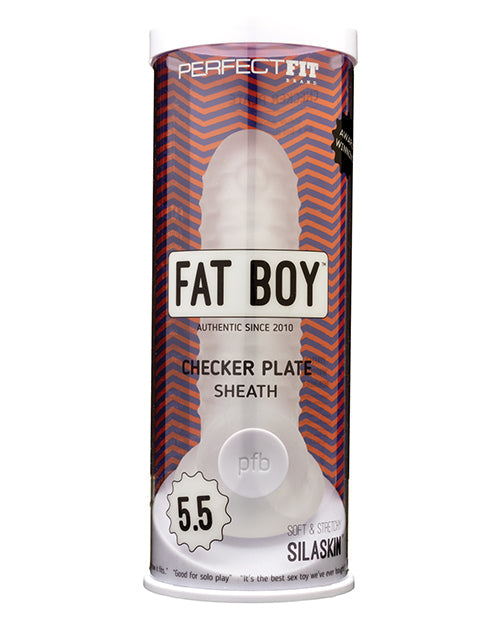 Étui Fat Boy 5,5" à plaque en damier Perfect Fit - Transparent