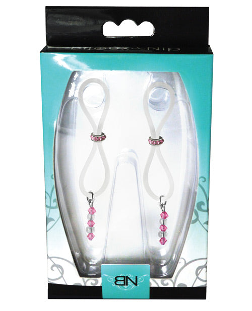 Bijoux De Nip Halos para pezones con gema rosa deslizante
