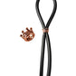 Bolo Lasso en silicone avec anneau coulissant Rose Gold Crown - Noir