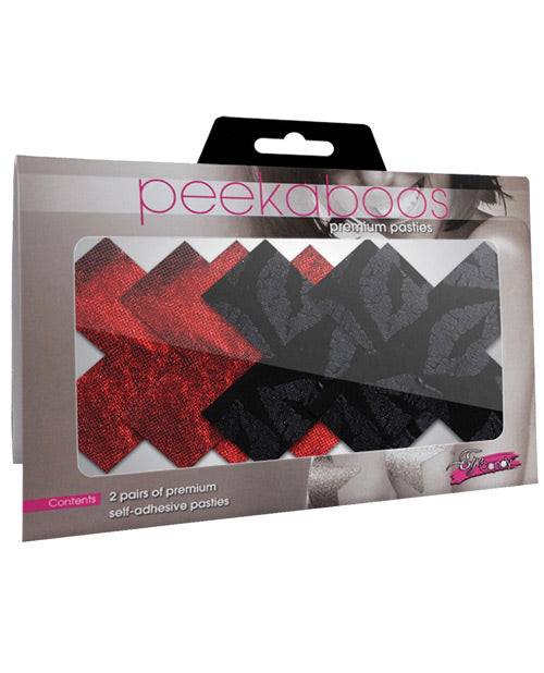 Stolen Kisses Xs – Rouge et noir – Lot de 2