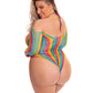 Body de manga larga Rainbow QN con labios rosas y más color