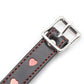 Bâillon Plesur Heart avec cœurs rouges - Noir