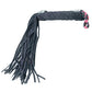 Fouet en cuir 15" Plesur - Noir