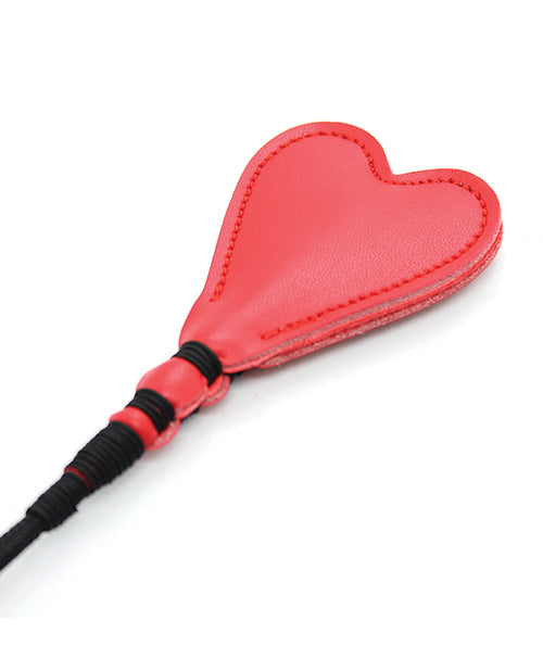 Plesur Fouet PVC Cœur 26" - Noir/Rouge
