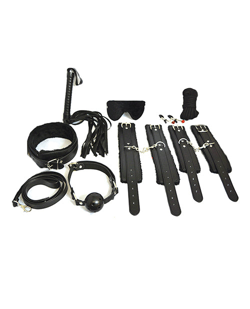Plesur Tout Bondage Kit de 12 pièces - Noir