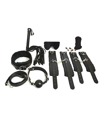 Plesur Tout Bondage Kit de 12 pièces - Noir