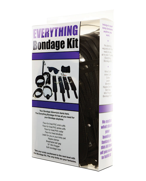 Plesur Tout Bondage Kit de 12 pièces - Noir