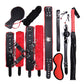 Kit de Bondage Plesur Deluxe - Negro/Rojo