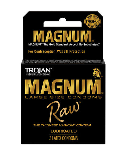 Préservatifs Trojan Magnum Raw - Paquet de 3