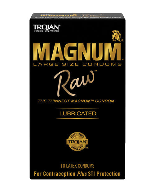 Preservativos Trojan Magnum sin lubricante - Paquete de 10