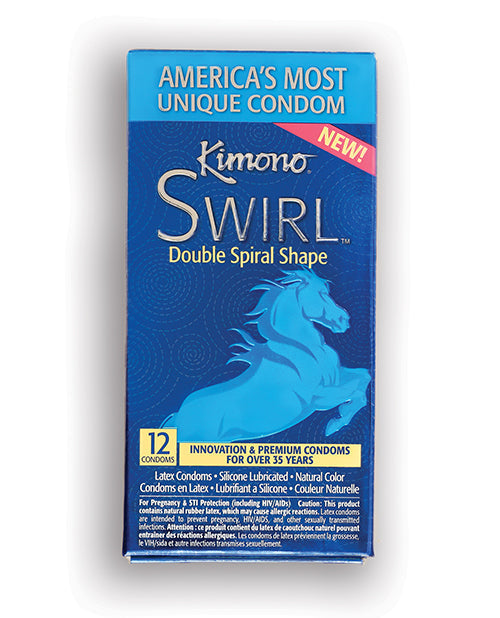 Preservativos Kimono Swirl - Paquete de 12