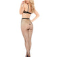 Collant résille avec strass noir taille unique