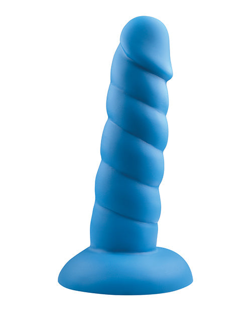 Godemiché réaliste Rock Candy | Gros godemiché Suga Daddy 14 cm | Godemiché ventouse en silicone bleu